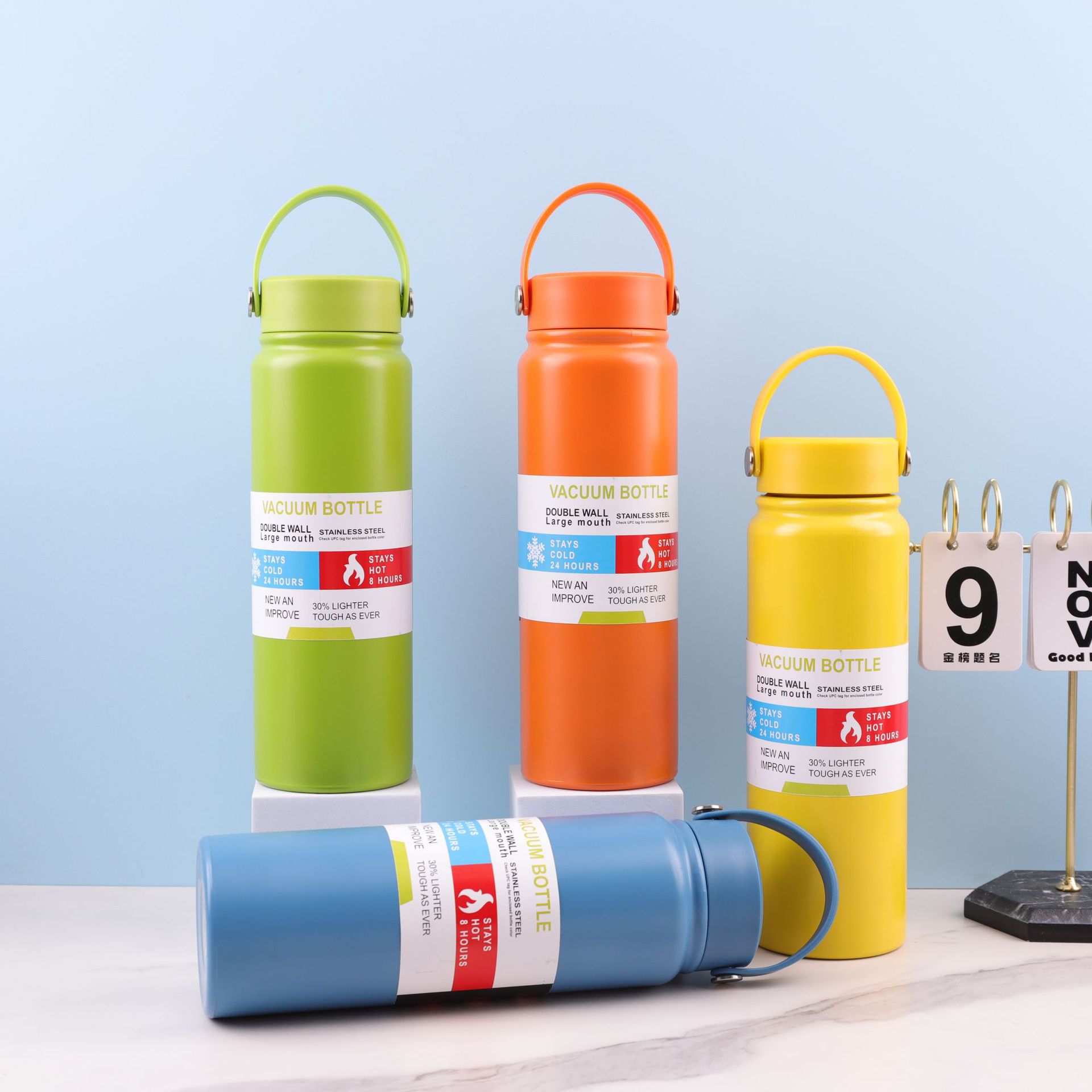 Olla espacial portátil de acero inoxidable 304 de doble capa de comercio exterior, olla deportiva portátil para automóvil al aire libre de gran capacidad