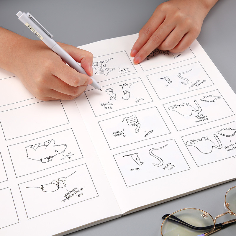 Mo Yan A4 Libro de espejo dividido de papel kraft Cómics Pintura Creación Libro de escritura Libro de línea Libro de desnudos Libro conmemorativo