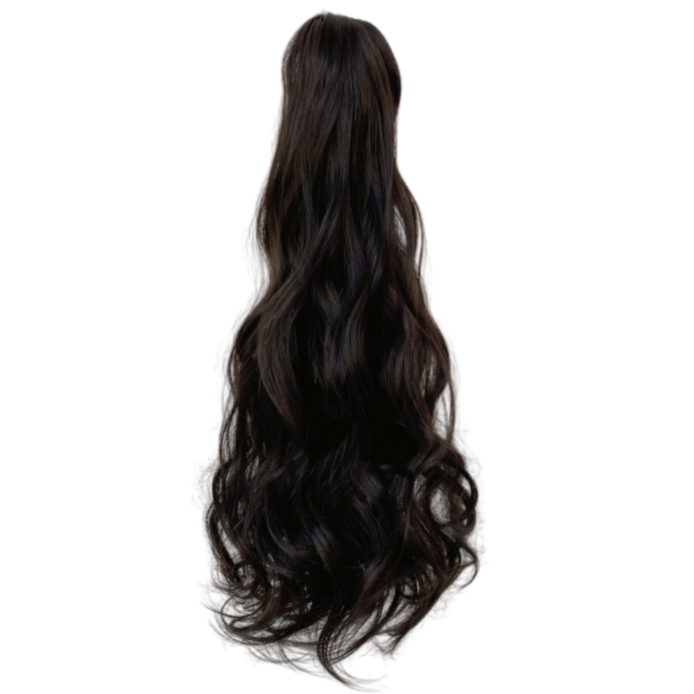 Extensión de Coleta de Cabello Rizado con Pinza de Fibra Sintética Transpirable para Mujer