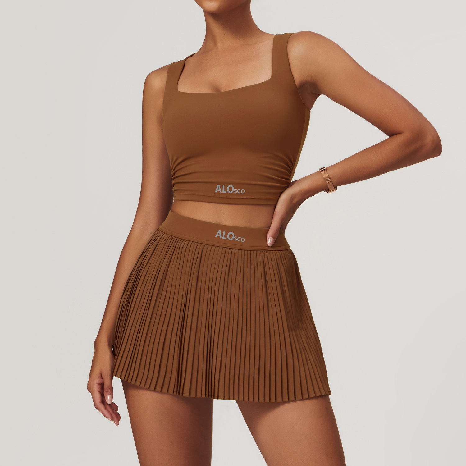 ALOSCO falda de tenis, pantalón deportivo, falda corta de acondicionamiento, ropa de yoga para correr al aire libre.