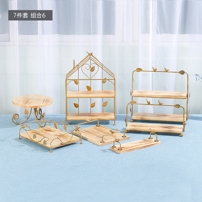 Postre de madera decoración de la Mesa traje de madera maciza de múltiples capas soporte de la torta soporte decoración de la boda apoyos bosque decoración mesa