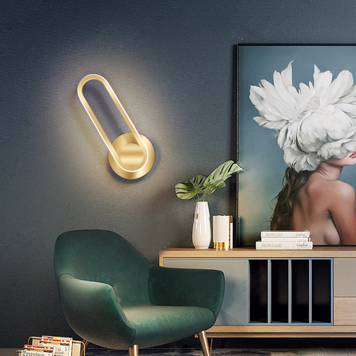 Creative wall lamp bedroom simple modern bedside lamp Nordic personality led stair aisle background wall decoration lamp