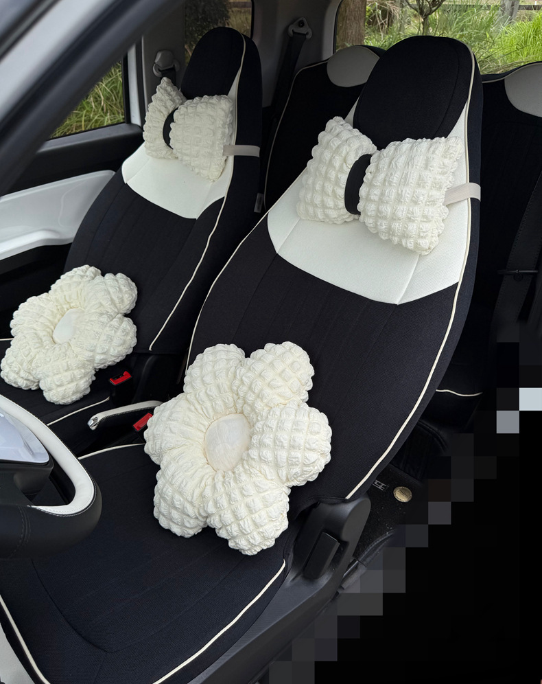 Fabric Cute Cartoon Breathable Car Seat Cover Full Set for Wuling Hongguang MINI 2020-2022