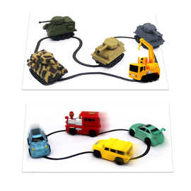 儿童电动玩具工程车划线感应车 自动感应识路跟笔车坦克车汽车
