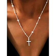 H 36824 Minimalist cross pendant necklace ��Լ�Ͻ�����