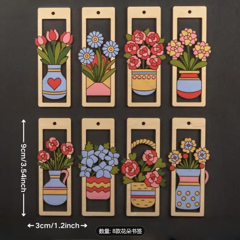 Cross-Border DIY Wooden Pendant Flower Arrangement High-End Solid Wood Decoration Creative New Wooden Pendant Wholesale Christmas