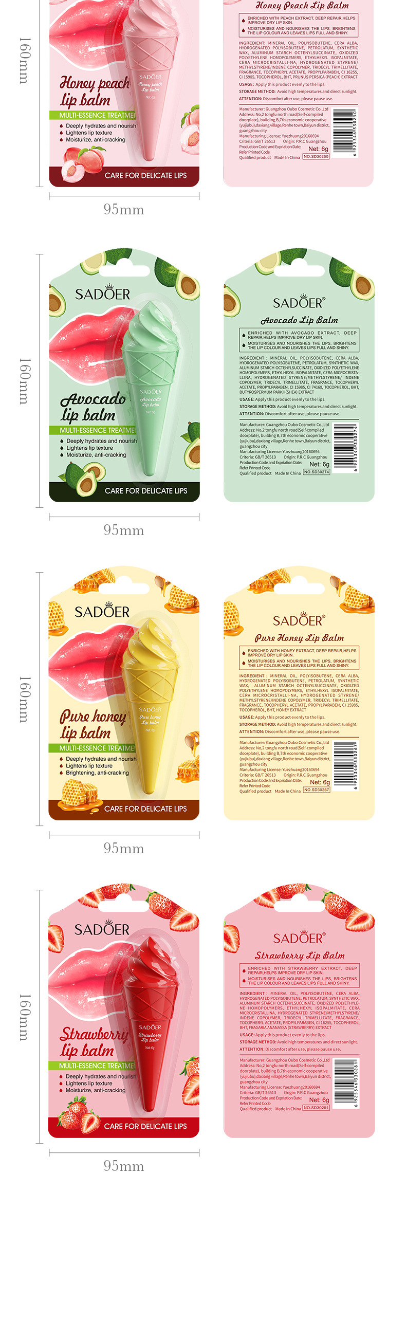 SADOER All avocado moisturizing anti chap lipstick_voghion.com