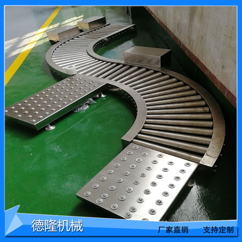 仓储滚筒输送线无动力滚筒线包胶滚筒线滚筒输送机厂家