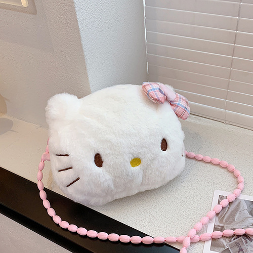  New Keti Cat Doll Bag Plush Toy Crossbody Bag Women's Single Shoulder Ins Internet Celebrity Cartoon Bag Approval
