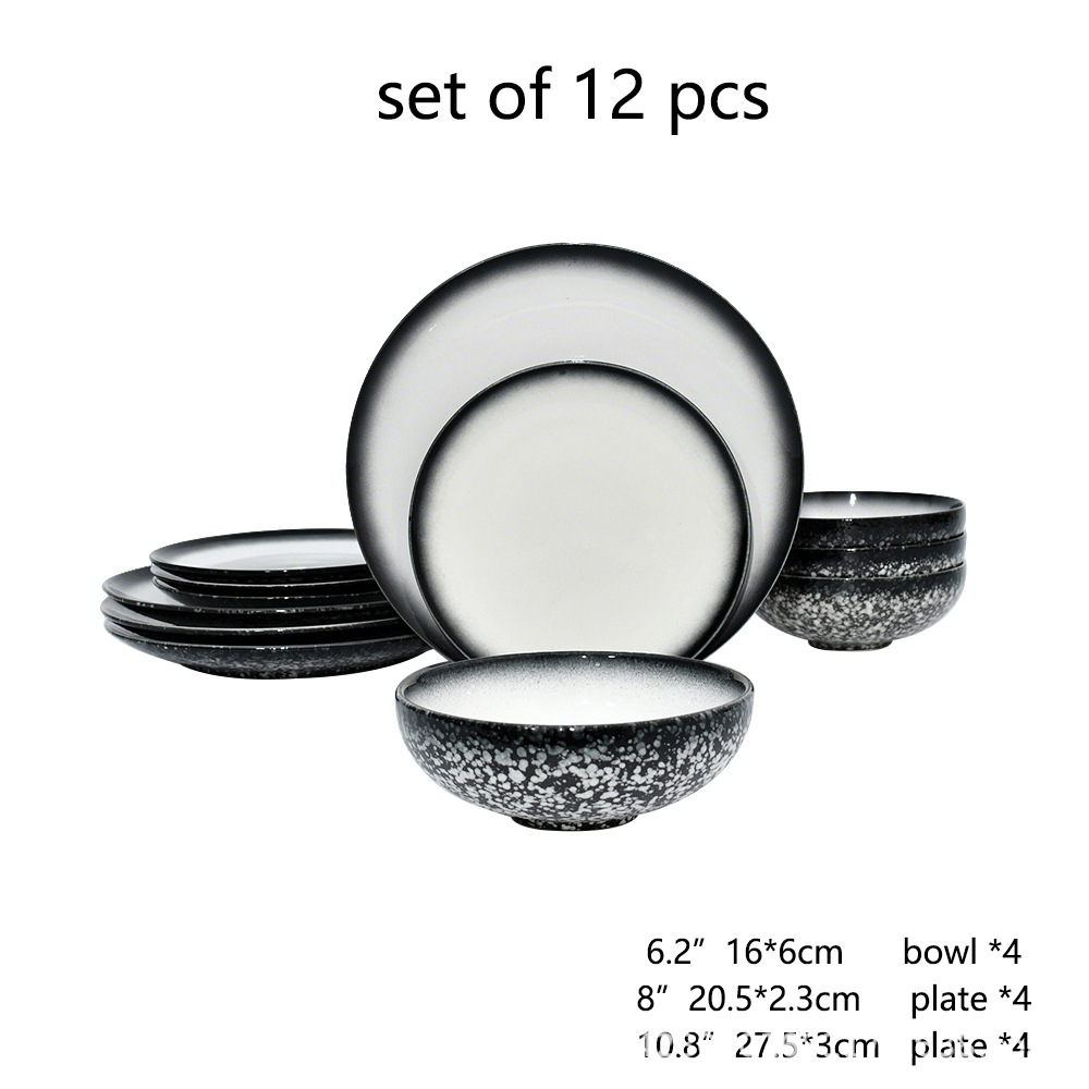 Snowflake Pattern 16-Piece Ceramic Dinnerware Set