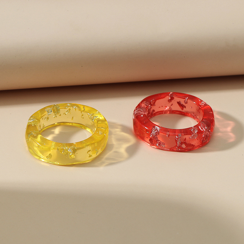 Simple 2-piece Set Of Resin Ring display picture 3