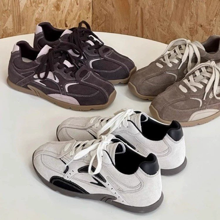 Кожаная ретро-цветная мозаичный туфли женская весна 2025 года