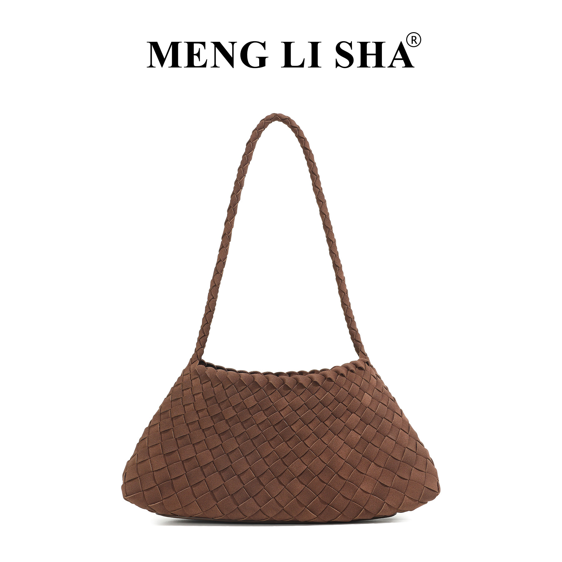 Autumn/Winter New French Vintage Woven Shoulder Underarm Bag For Women Textured Matte Suede Handheld Basket Tote Bag