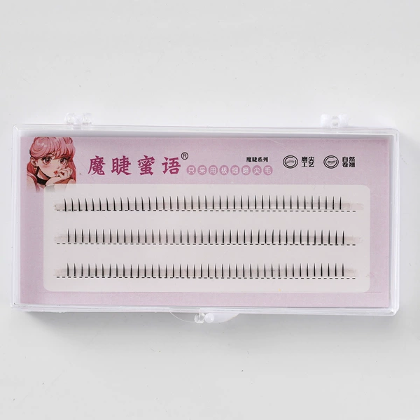 Three rows of single -rooted fairy lower eyelashes
