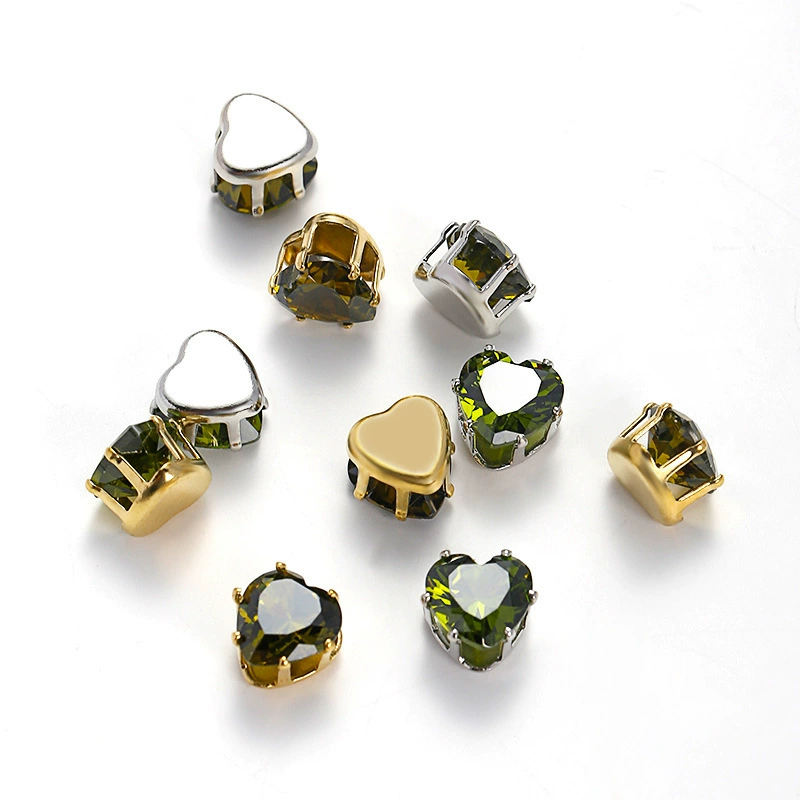 Synthesized white accessories with zircon, 8mm