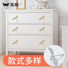蜻蜓黃銅個性創意櫃門把手抽屜衣櫃櫥櫃北歐柜子輕奢美式酒櫃拉手