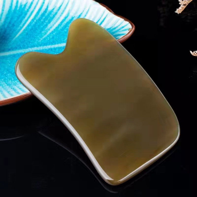 白水牛角方形刮痧通用天然全身肩颈四方板按摩梳片刮板