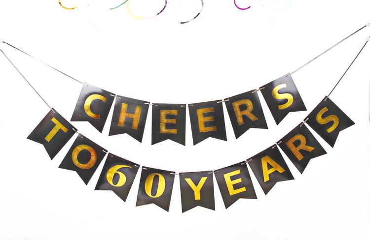 CHEERS TO 30 YEARS Banner Party Anniversary Decoration