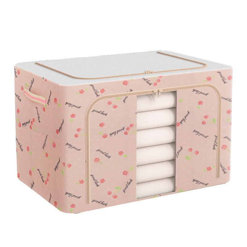 Oxford tela de acero caja de almacenamiento de ropa dormitorio armario caja de acabado de ropa tela a prueba de humedad a prueba de polvo edredón caja