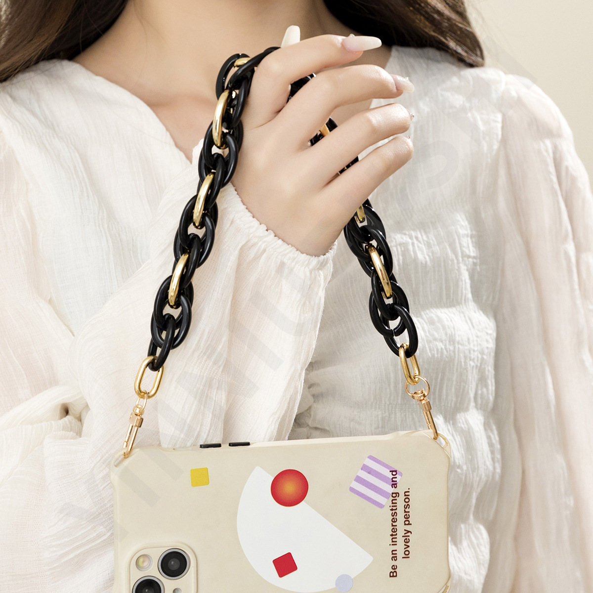 46g Weight Mobile Phone Chain Classification 1 Piece Quantity Alloy Material Geometric Pattern Vintage Style, Classic Style Style Vintage Style Classic Style Geometric Arylic Alloy Mobile Phone Chain 13