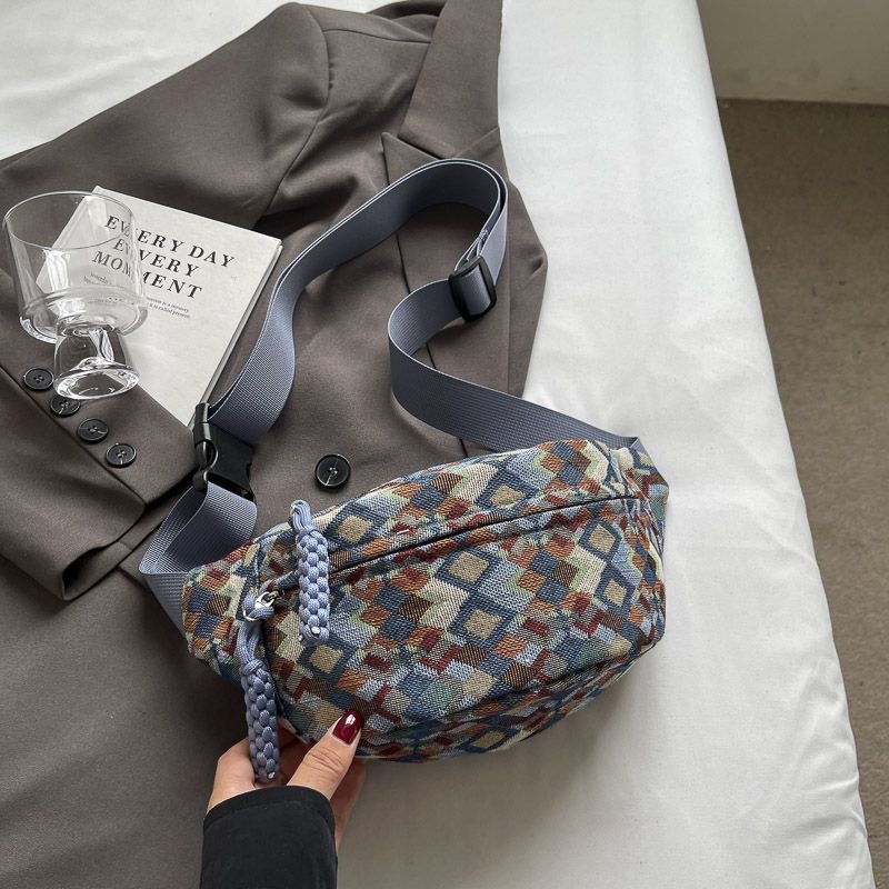 Wide Shoulder Strap Waist Bag Casual Bag 2025 New Trendy Crossbody Bag Women's Shoulder Chest Bag Korean Style Women's Bag Small and Fresh