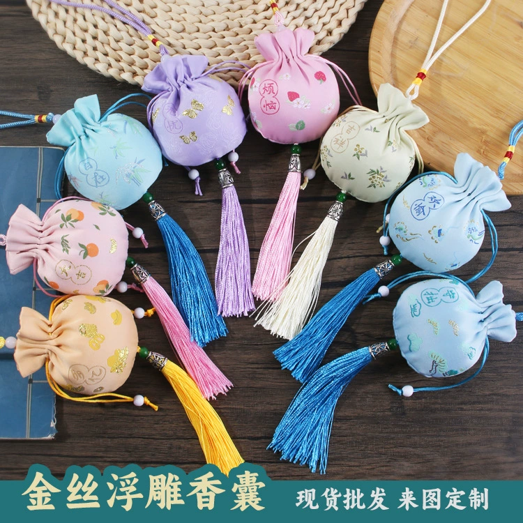 Пакетики для фестиваля лодок-драконов в китайском стиле, подвесные пакетики, травяные мешочки от комаров, оптом.