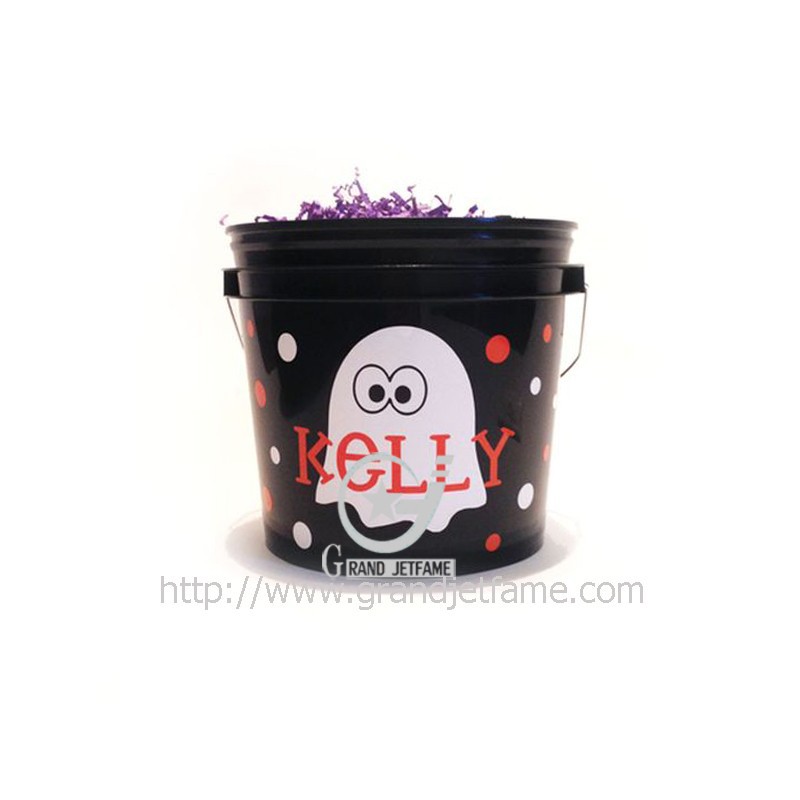 节日必备万圣节鬼元素捣蛋金属桶自带氛围感采购无忧