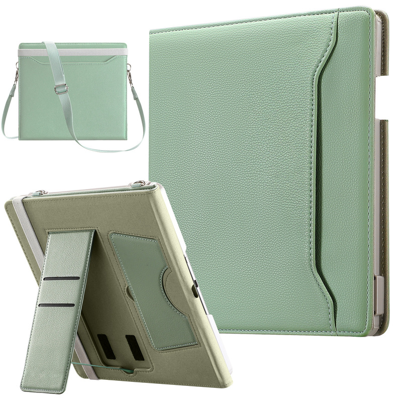 Customized for Amazon Kindle Scribe 2024 Portable Shoulder Strap Multi-Angle Stand 10.2inch Leather Case