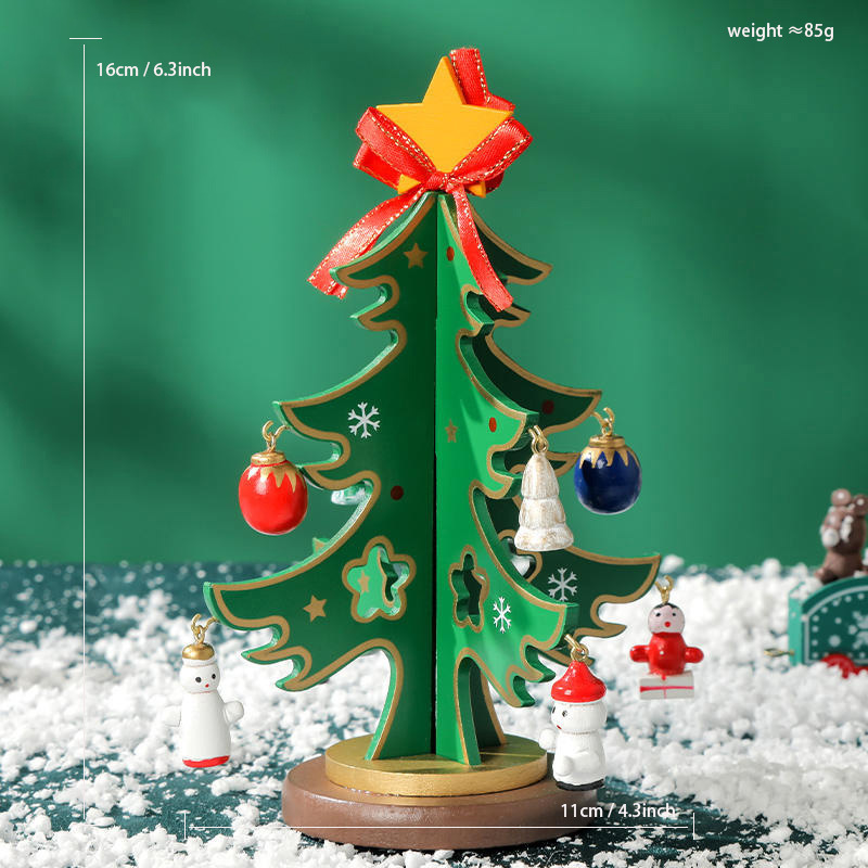 デスクトップ木製クリスマスツリーホームミニクリスマスツリー装飾ギフト小さなクリスマス装飾品新しいクロスボーダー|undefined