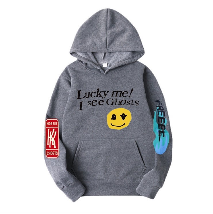 Women's Hoodie Kids See Ghosts Graffiti Style Pullover Sweatshirt_voghion.com