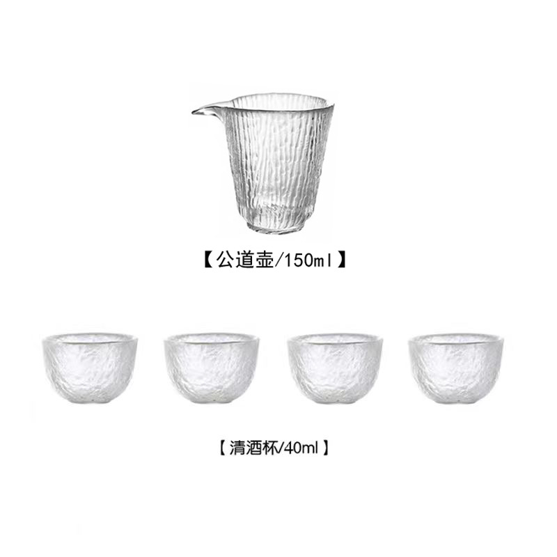 Juego de Decantador de Sake Japonés Vidrio de Borosilicato
