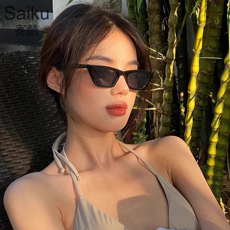 新型韓国ins街頭レトロカップル個性ファッションサングラス女性高級感ヒップホップ小方サングラス|undefined