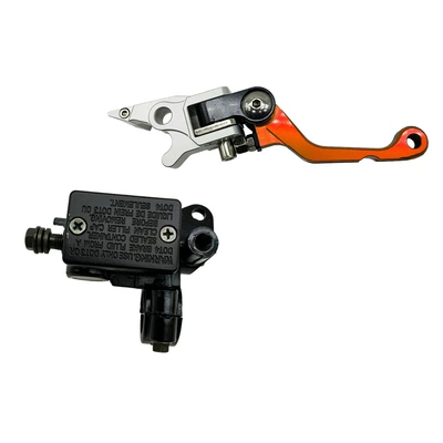 Brake Handlebar — Other brake systems - mirror-base-pump-head-orange-modified-anti-fall-handle