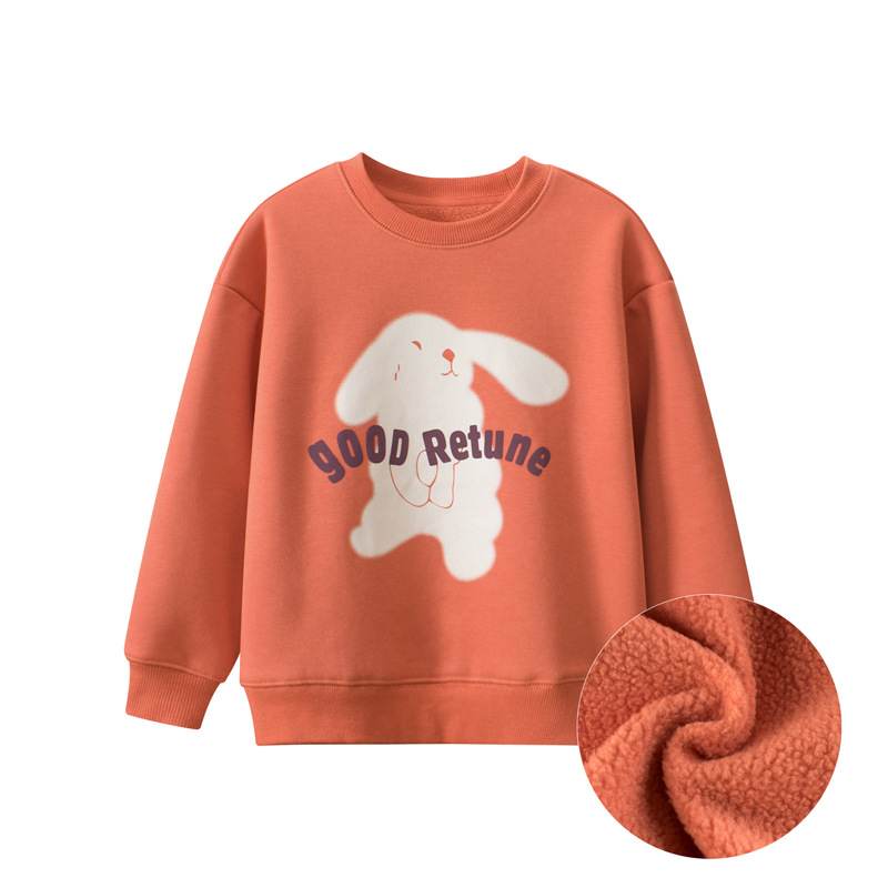 Grrr suministro de ropa para niños transfronterizos 2023 Otoño e Invierno suéter forrado de lana para Niños y Niñas Ropa entrega de una sola pieza