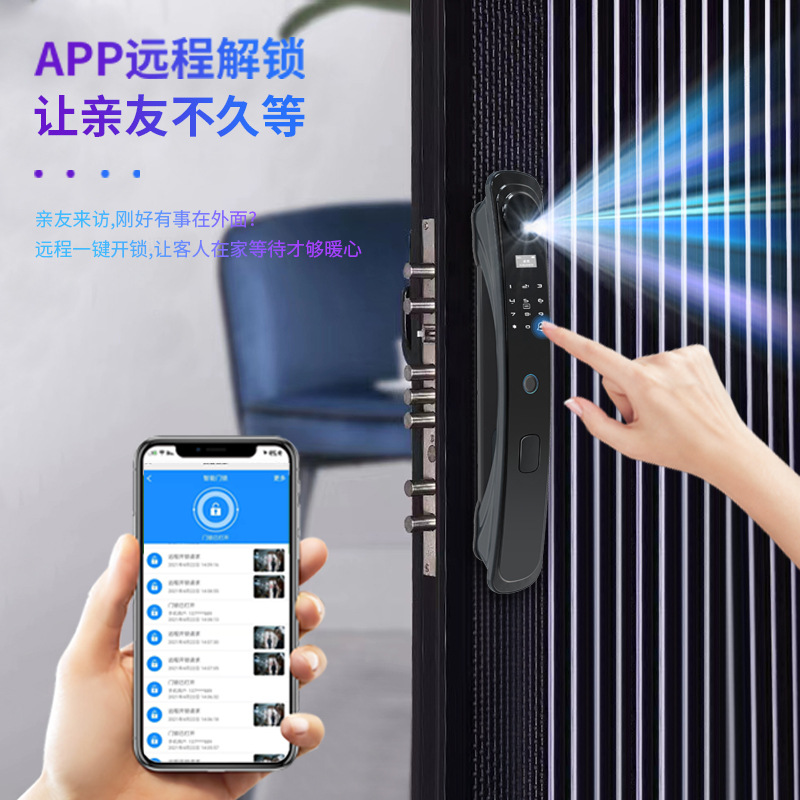 Personalizada huella digital puerta de cifrado cerradura ic tarjeta de deslizamiento cerradura automática fábrica de cerradura semiconductor visual puerta de entrada