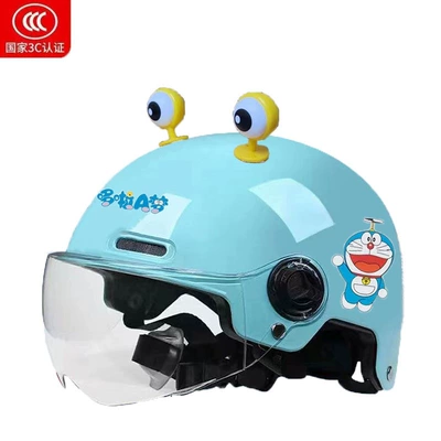 seasons by elementary and middle schoo — Motosiklet kaskı (dəbilqə) - 3c-childrens-diy-light-blue-yellow-eyes-transparent-one-size-fits-all