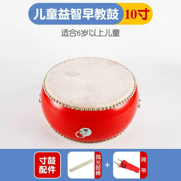 10 -inch drum+drum stick+strap