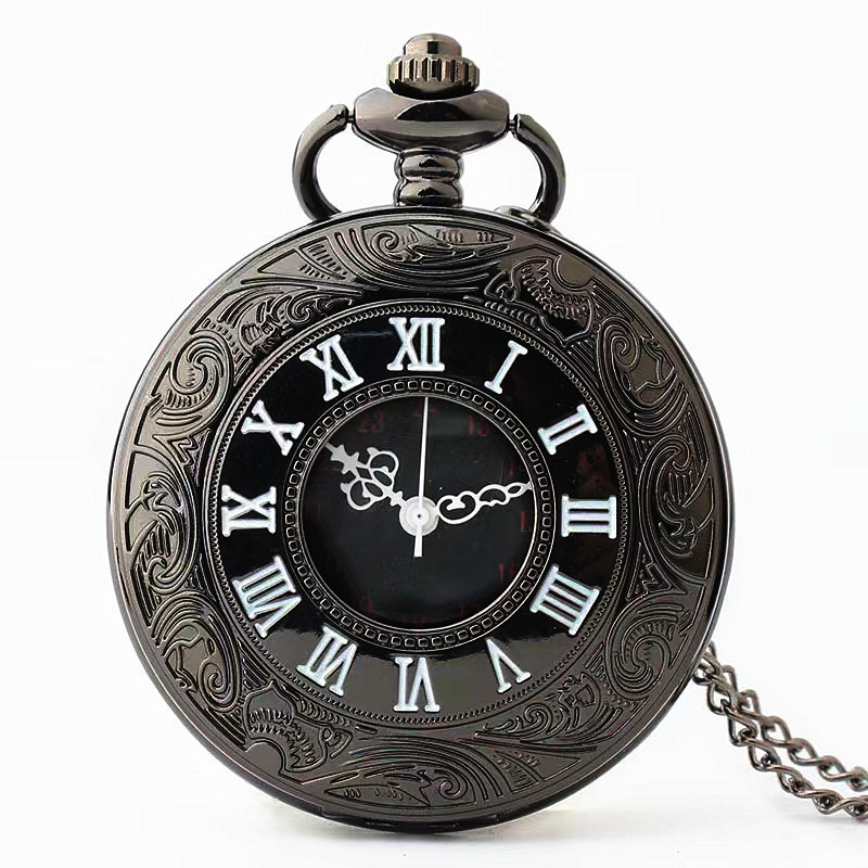 AliExpress popular pocket watch necklace watch Roman digital quartz watch vintage pocket watch wholesale pocket watch