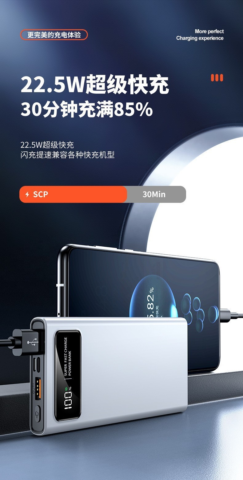 3C Sertifikalı Şarj Cihazı Hızlı Şarj Modeli 20000mAh PD Süper Hızlı Şarj Taşınabilir Güç Bankası Büyük Kapasite Özel Logo