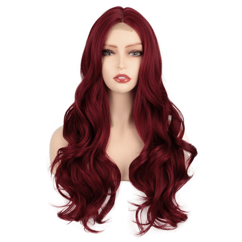 2021 New wig European and American women's wig small wave chemical fiber big wave long curly hair wig head cover 2021 New wig European and American women's wig small wave chemical fiber big wave long curly hair wig head cover