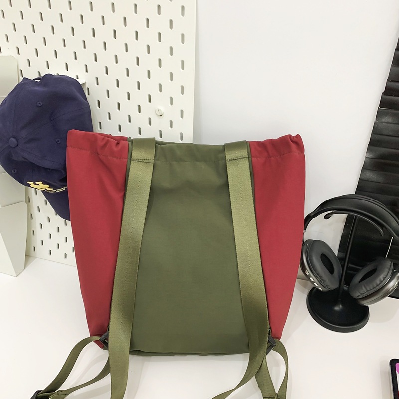Bolsillo de cordón de extracción de cuerda bolsillo ligero bolso tote bolso de tela de nylon bolso de hombro femenino viaje de ocio mochila deportiva multifuncional
