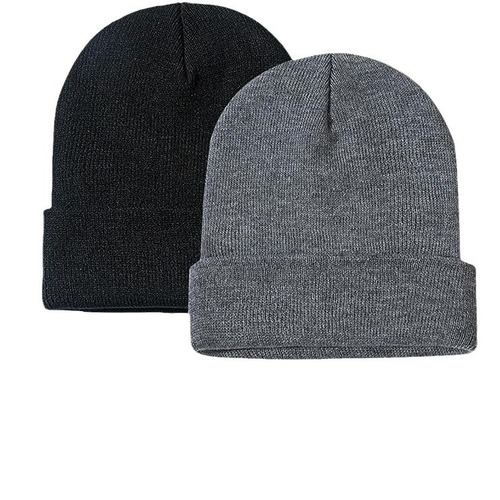Neutral Skull Cap Knitted Baseball Cap Casual Brimless Hat Men's Winter Hat Woolen Knitted Hat Ribbed Hat