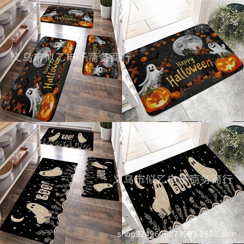 新しいクロスボーダー直接供給ハロウィン厚みのある1cmフランネルフロアマット卸売ホーム雰囲気アレンジメントはJITで発送できます|undefined