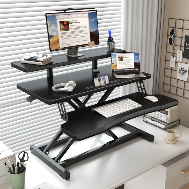 Standing Adjustable Work Desk Computer Desk Desktop Heightening Laptop Desktop Folding Stand