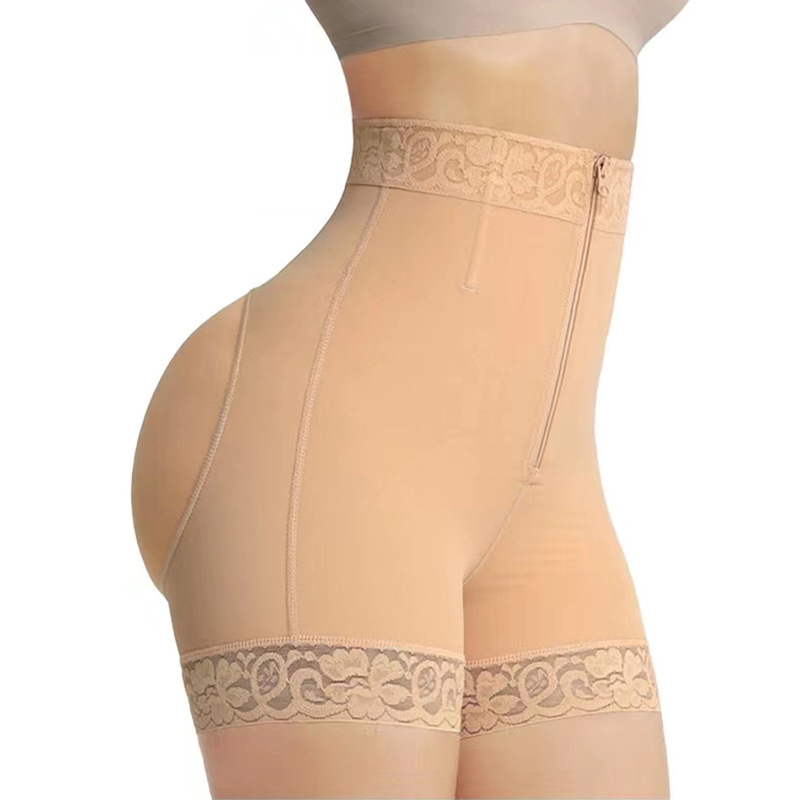 Nueva cadera transfronteriza que forma la ropa del vientre que forma los pantalones cremallera pantalones de elevación de la cadera artefacto cadera respirable cadera-expuesta que forma los pantalones para el posparto