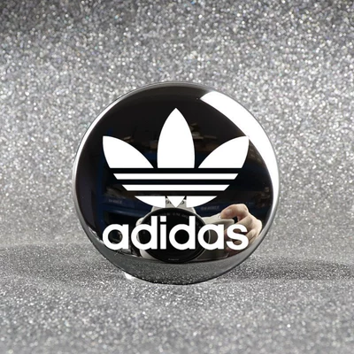 Sticker Black Color Change, Hub cover - creative-adidas-style-mirror-black-titanium-4-pieces