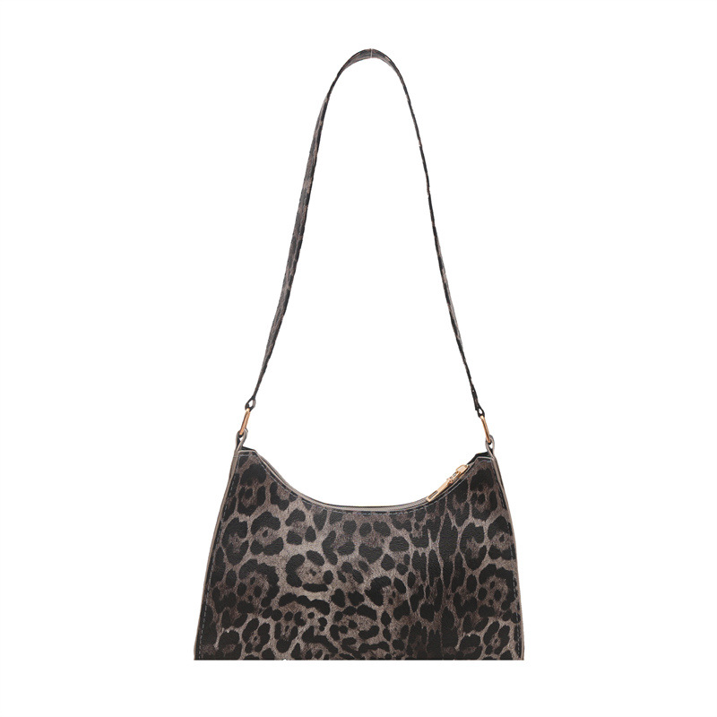 2024 nuevo bolso de moda coreano de moda bolso de mujer de moda estampado de leopardo bolso de hombro de brazo bolso de palo