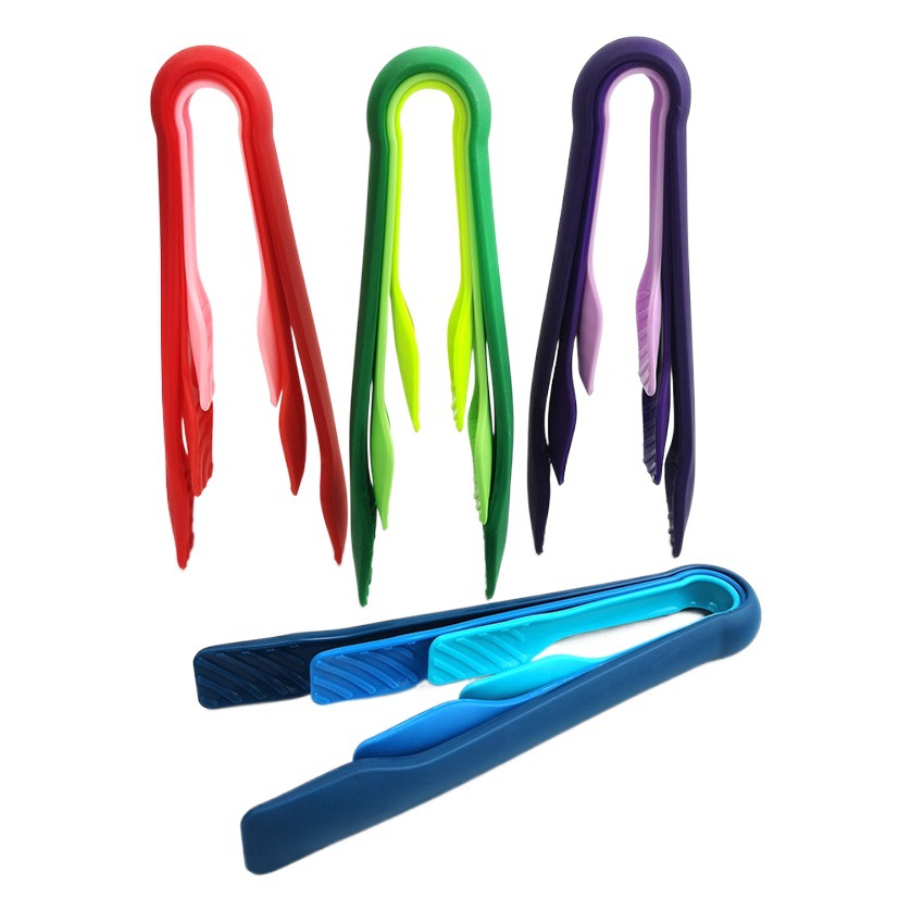 Spot three-piece color plastic food clip non-slip bread clip set salad clip cake clip food clip