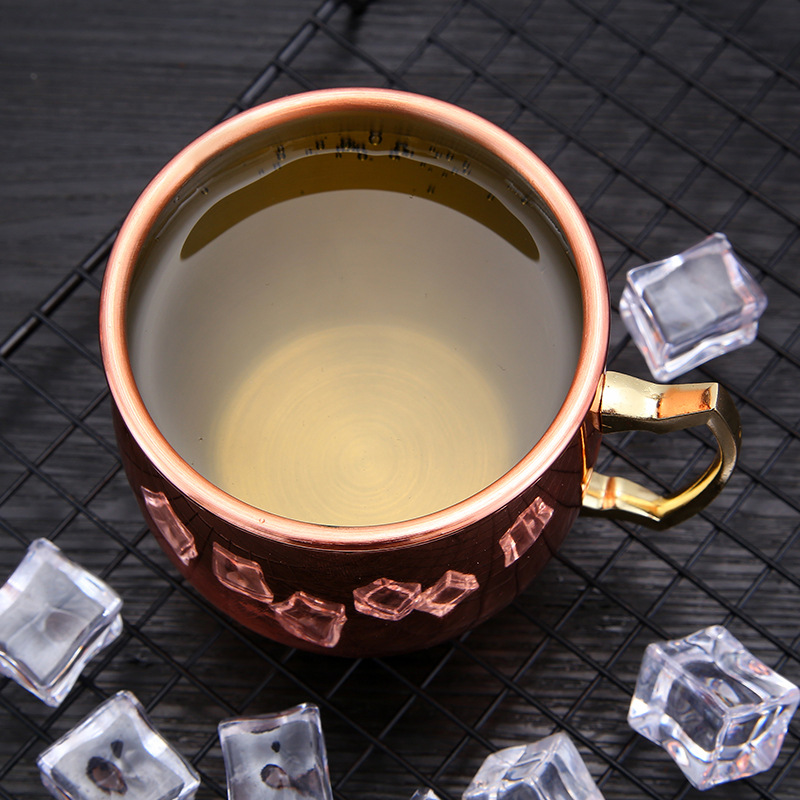 Aislamiento transfronterizo mango Oficina café leche taza de agua 304 taza de acero inoxidable Chapado en titanio Punta de cono taza de cerveza