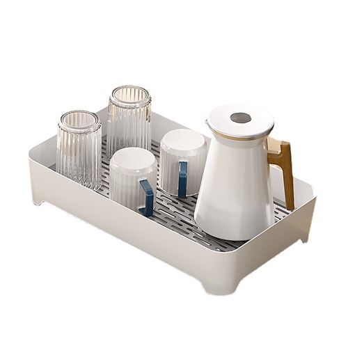 Drain tray home living room double-layer tray rectangular tea tray fruit tray creative plastic drain basket Amazon model